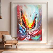 Bunt Leinwand Bild Abstrakt