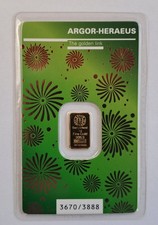 1g Goldbarren Argor-Heraeus Tiger 2022