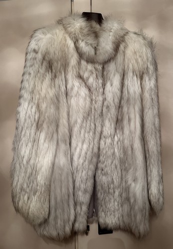 Echte silberfuchs pelzjacke - silberfuchs,