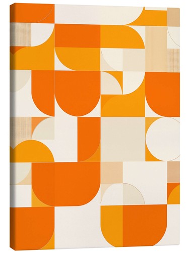 Leinwandbild oranges bauhaus - leinwandbild,