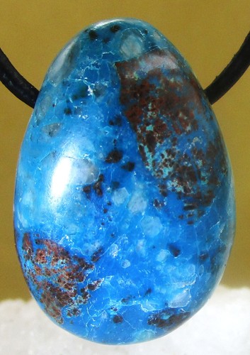 Chrysokoll trommelstein - chrysokoll,