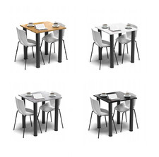 Esszimmertisch Küchentisch Kaffeetisch Quadratischer Tisch 4 Farben 65x65 cm