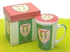 PPD Henkelbecher Porzellan mit Siebeinsatz und Deckel Tennis Match 250ml