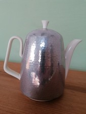 Isolierkanne, Kaffeekanne, True Vintage, Nachkriegszeit, silberfarbene Haube