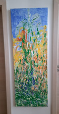 Gemälde Leinwand Malerei Abstrakt Moderne Bild  Deko 170x60cm handgemalt Unikat