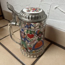 älterer glasbierkrug mit - Älterer,