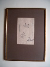 CHINESISCHER  HOLZSCHNITT - ILLUSTRATIONEN aus dem SENFKORNGARTEN - Glas gerahmt