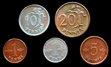?? Set Kursmünzen Finnland 2x 1 Penni 5, 10, 20 Penniä sehr schön erhalten