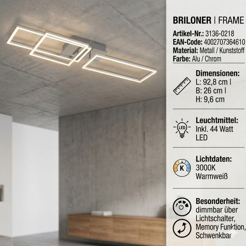 Led deckenleuchte frame alu - led,