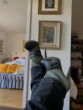 ASOS graue leder stiefeletten