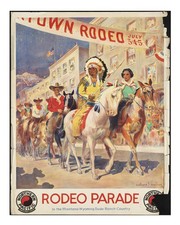 Vintage Rodeo Parade Wandkunst Western Americana Dekor Paradeszene Wa