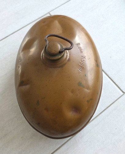Kupfer wärmflasche oval mit - wärmflasche,