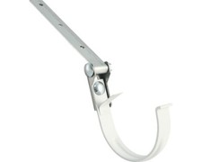 Marley Rinneneisen Metall verstellbar halbrund verzinkt Verkehrsweiß RAL 9016 NW