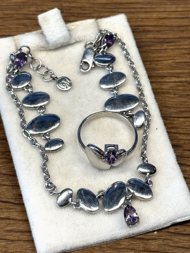Set amethyst armband ohrringe - set,