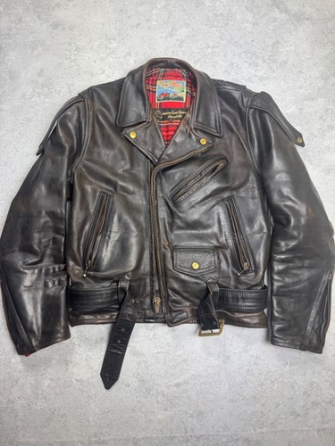 Schwarze lederjacke aero - schwarze,
