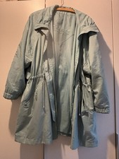 Micro Damen Parker Jacke Übergang Leichter  Mantel Grün Türkis Retro Stil  L 