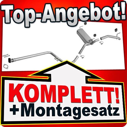 Auspuff mit rohr mitte - mit, für