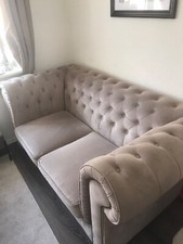 Chesterfield 3 + 2 Sitzer in Beige 