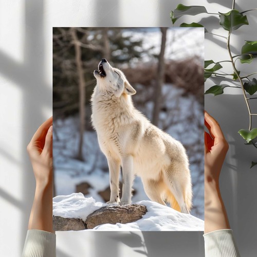 Heulender wolf premium - heulender, poster