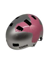 uvex kid 3 robuster Fahrradhelm individuelle Größenanpassung silber rosa 51-55cm