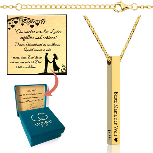 Damen gold edelstahl halskette - edelstahl,
