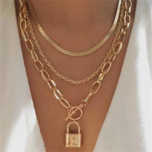 Trendige layering kette mit - kette,