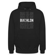 Biathlon Schriftzug Weiß mit