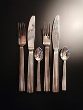 Georg Jensen EPNS Bernadotte 6 Teile Messer Gabel kleiner Löffel guter Zustand