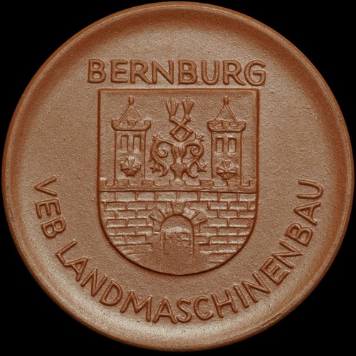 Bernburg porzellan medaille - bernburg:, porzellan-medaille