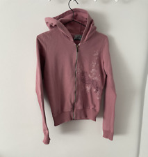 Hoodie Jacke Sweatjacke mit Kapuze rose Größe S bestickt FREESOUL