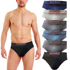 12er Pack Herren Slips Uomo Farbmix Seamless Stretch Sportlich Bequem M L XL XXL