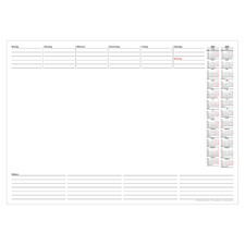 PuK Schreibtischunterlage Papier Kalender 2026 2027 DIN A2 25 Blatt Kantenschutz