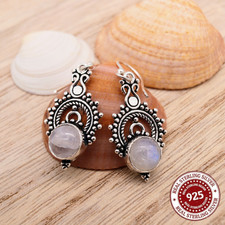Mondstein Edelstein Silber 925 Damen Ohrringe – echt Sterlingsilber Ohrhänger