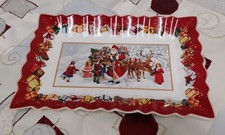 Villeroy & Boch TOY'S FANTASY Kuchenplatte eckig Santa mit Kinder NEU V&B mehr
