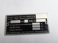 Typenschild Schild Spoth AHK