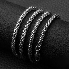 Halskette Zopfkette Edelstahl Damen Herren 2,5-8 mm, 40-80 cm