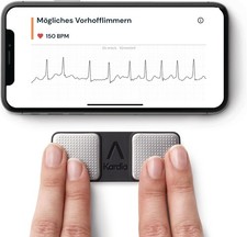 AliveCor Kardia Mobile AC009 KM-1L-E by Omron Erkennt Vorhofflimmern NEU OVP