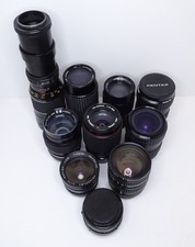 10x Restposten gemischte Kleinbildkamera Objektive *Ersatzteile oder Reparaturen, bitte lesen*