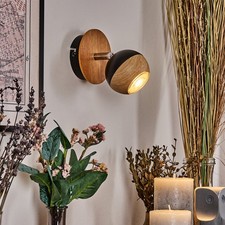 Wandleuchte Braun Chrom