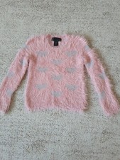 Mädchen Zottelpullover rosa Gr. 116