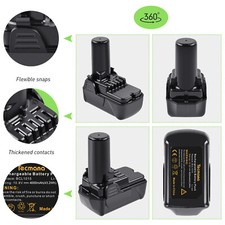4000mAh 10.8V/12V Lithium Akku für Hitachi BCL1015 BCL1030 329369 329370 329371