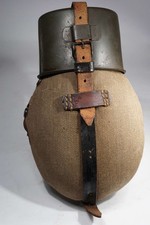 Wehrmacht Feldflasche / Canteen Spätkrieg 1944 mit Stoffbezug - WWII
