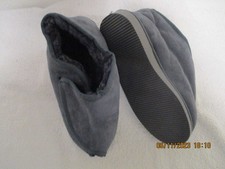 Echtes Lammfel lSenioren Hausschuhe Senioren Hausschuhet Klettverschluss  Grau