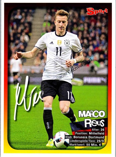 Autogrammkarte marco reus - marco, &