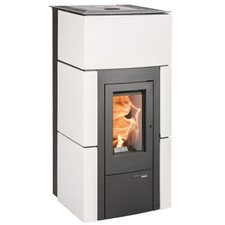 Haas+Sohn Pelletofen HSP 6 HELENA-C-RLU perl-anthrazit/Keramik weiß 8,3 kW