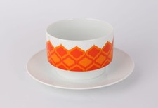 Melitta Hamburg orangefarbener Rand Sauciere