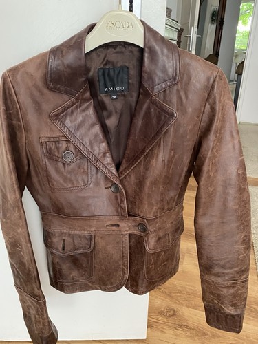 Damen lederjacke lederblazer - damen,