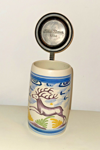 Bierkrug mit zinndeckel könig - bierkrug,