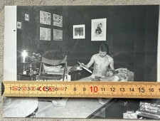 Vintage Schwarz-Weiß Kunstfoto Akt eines Mannes, 1980er Jahre, Original