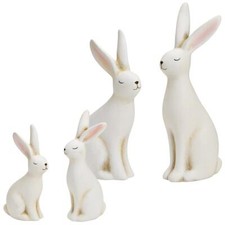 Osterhasen Set Hasenfigur Osterdeko Dekohase weiß in 2 Größen